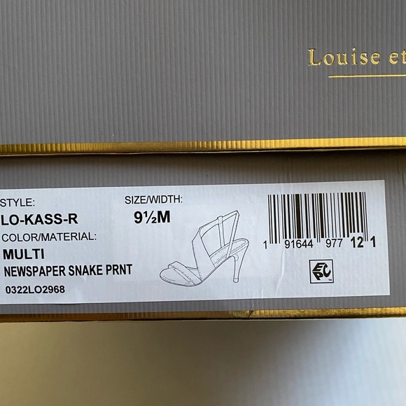 Louise et Cie Kass Snakeprint Embossed Stiletto Sandal NWT - Picture 14 of 15